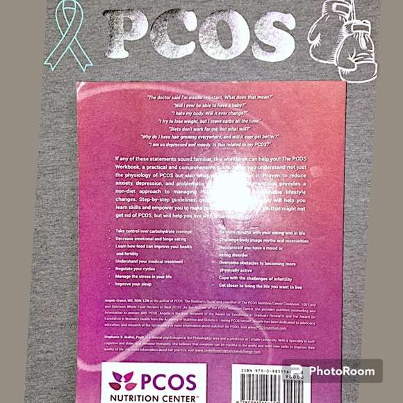 PCOS Awareness Gray Plus Size TShirt CANVAS Top Sz 2X & Workbook Guide 2nd Edtn - Picture 4 of 7